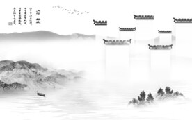 现代 中式灰色山水 TiF分层