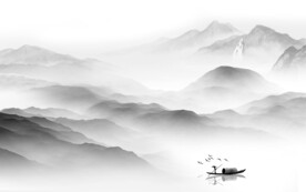 爆款 高雅灰色山水 TiF分层