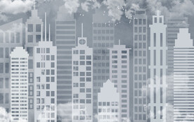 北欧风格城市建筑背景墙