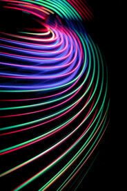 3d多彩抽象霓虹灯背景