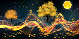 欧式麋鹿装饰画