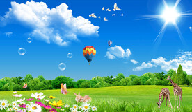 热气球草原