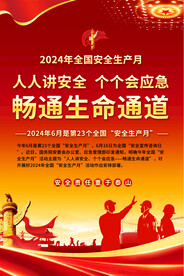 安全生产月海报