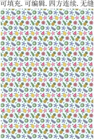 热带水果图案 服装印花