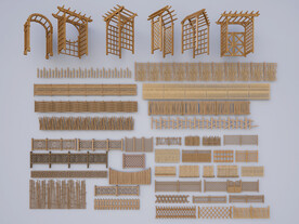 竹编栅栏及菜园门廊