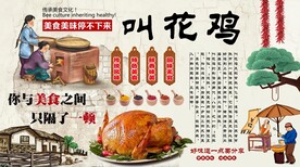 叫花鸡背景墙