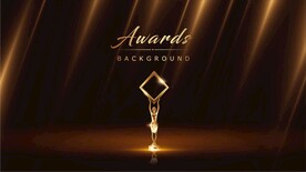 高端奢华金色年会酒会活动KV图