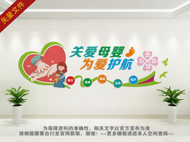 月子会所关爱母婴文化墙