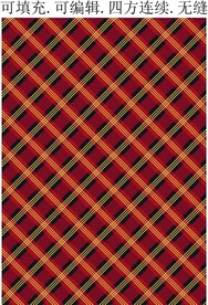 红色格子面料