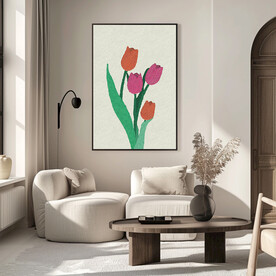 郁金香花朵装饰画