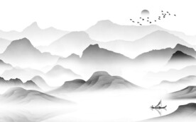 新品 清晰中式山水 TIF分层