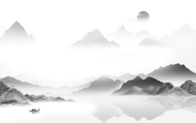 意境 清晰中式山水 TIF分层