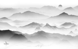 大气 清晰中式山水 TIF分层