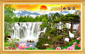 山水画旭日东升