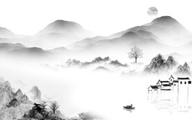 新传 简约灰色山水 TIF分层