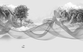 高端 简约灰色山水 TIF分层