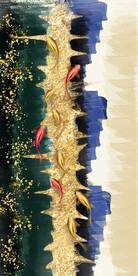 抽象九鱼画