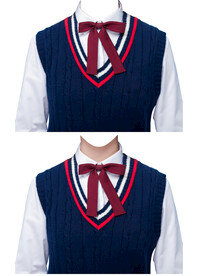 女蓝色背心白衬衫衣服素材