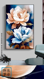 欧式奢华立体花卉玄关装饰画