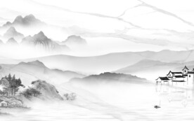 爆款 新高端灰山水 TIF分层