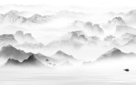 高清 新中式灰山水 TIF分层