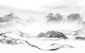 爆款 新款灰山水画 TIf分层