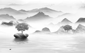 高档 新品灰山水画 TIf分层