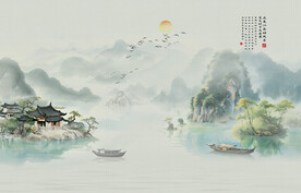 水墨江南水墨画