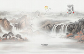 新中式意境山水画