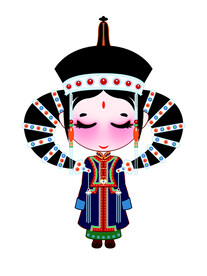 蒙古族娃娃巴尔虎