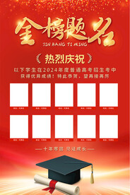 高考喜报宣传海报