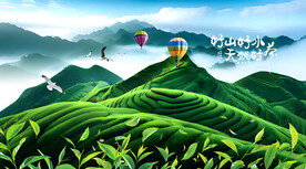 田园风光茶园茶山