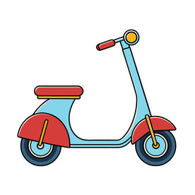 矢量简约电动自行车