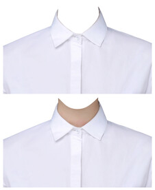 女白衬衫证件照衣服素材