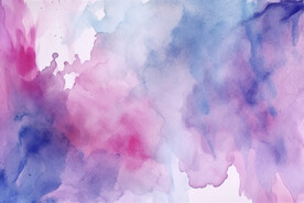 蓝紫色水彩水墨画背景