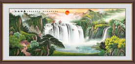 聚宝盆山水画