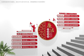 廉洁自律准则楼梯文化墙