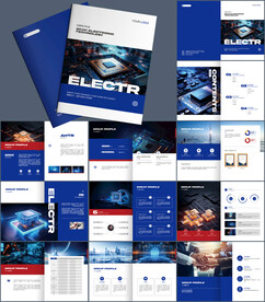 蓝色电子科技公司招商宣传画册