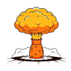 矢量爆炸蘑菇云效果