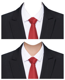 女西装红领带白衬衫衣服素材