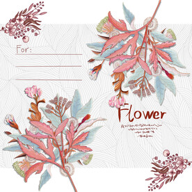 原创手绘花卉明星片排版