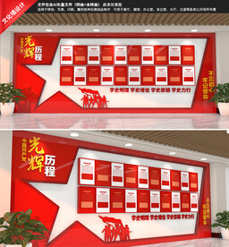 党建党历程文化墙