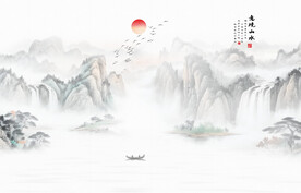 新中式意境山水画