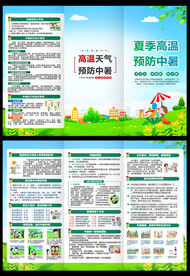 防中暑三折页