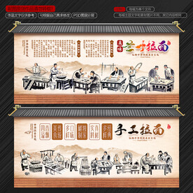兰州拉面背景墙