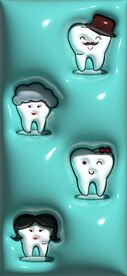 立体卡通牙齿手机壁纸