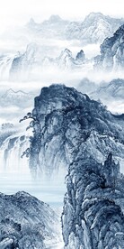 大气 现代山水玄关 TIF分层