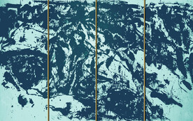 黑白抽象硬包墙板背景装饰