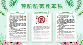夏季预防疾病登革热与防蚊展板