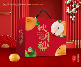 秋月梨礼盒 梨包装